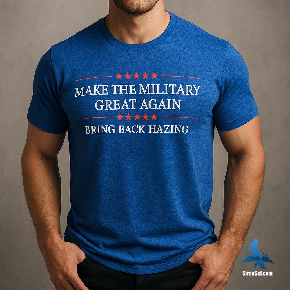 1176 American Trigger Pullers Tee – Make the Military Great Again – XL  - Blue